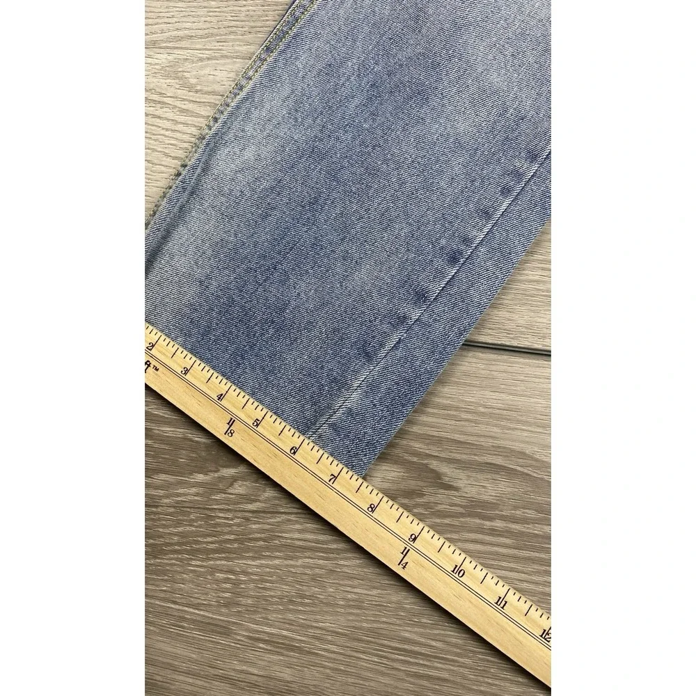 Avec Les Filles‎ Women's Light Wash Distressed Button Fly Jeans Blue Size 27